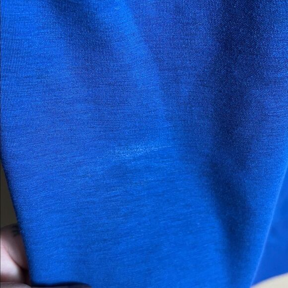 Athleta Women’s Size Small Blue Violet Wool V-Neck Sweatshirt Dress - Picture 7 of 7